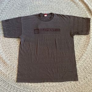 Vintage Element Dark Brown 2000s skateboarding  T-shirt